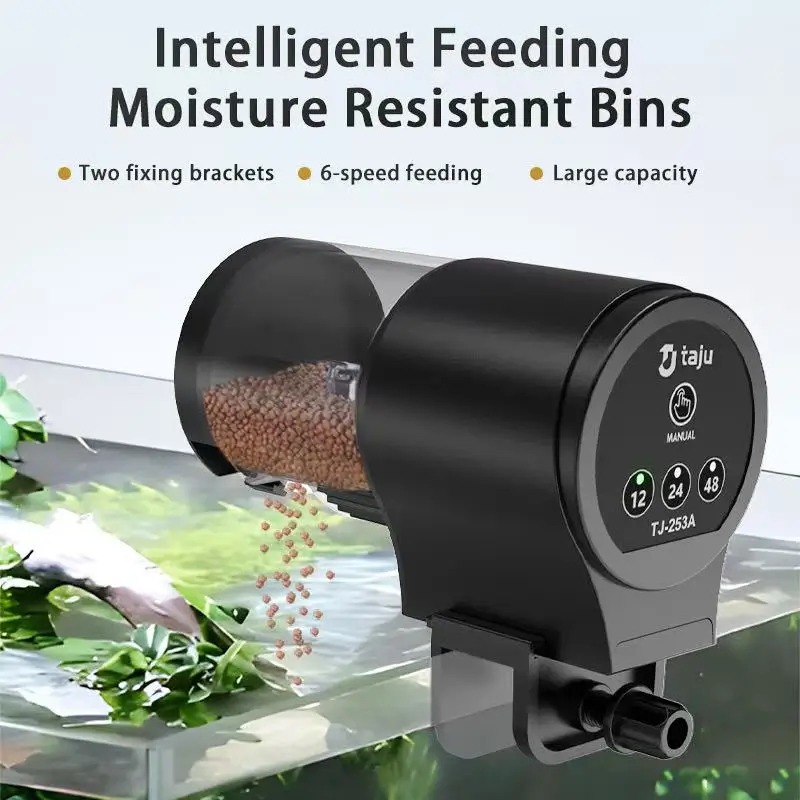 Aquarium Fertilizer - Comedero para pecera, alimentador inteligente temporizado,