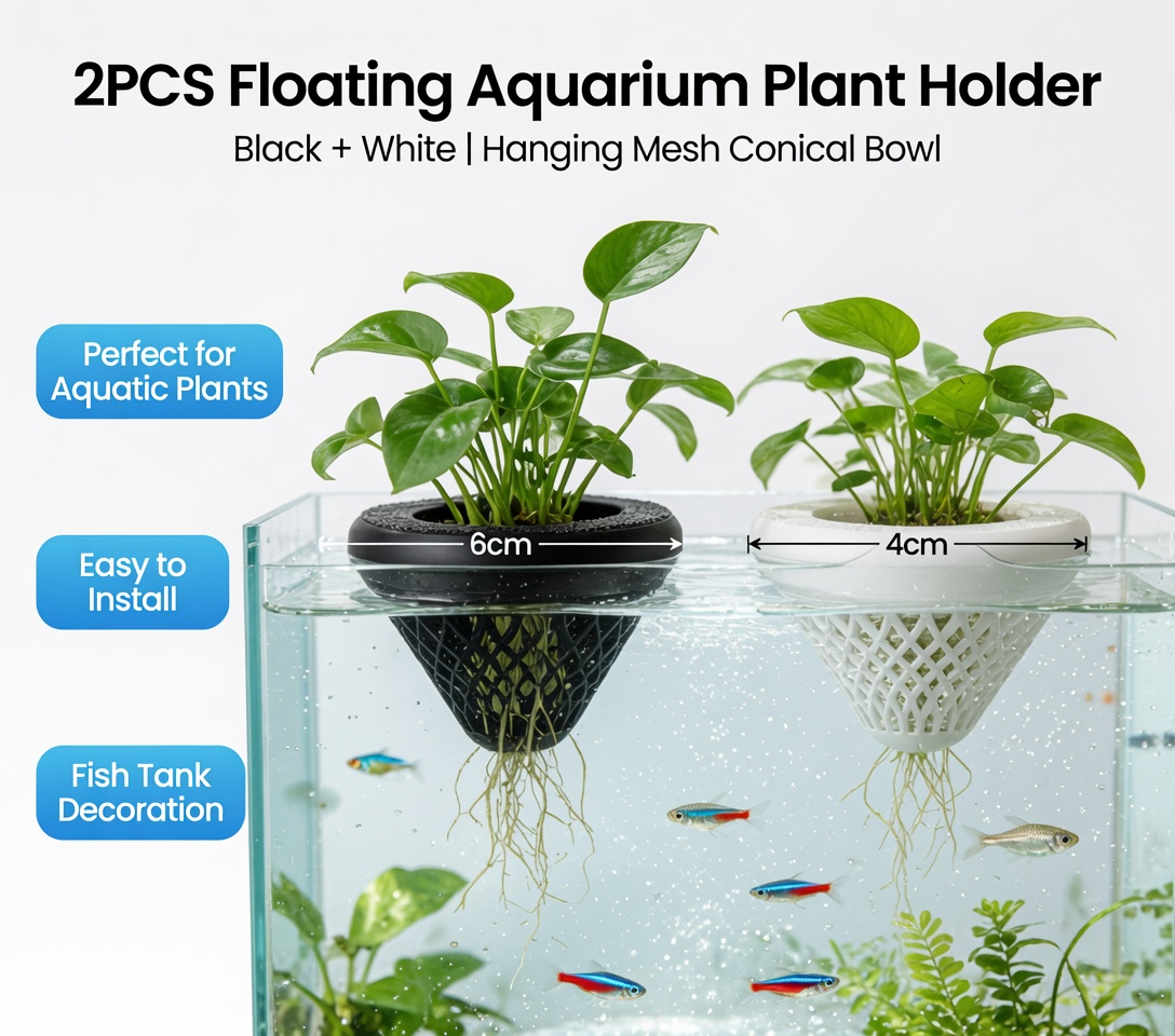 Soporte flotante para plantas  - Plant Aquarium Pot reseña y precio