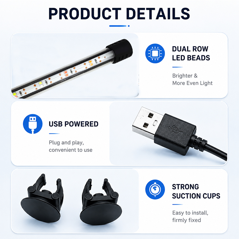 Tira de luces LED para acuario - Aquarium Plant Light reseña y precio