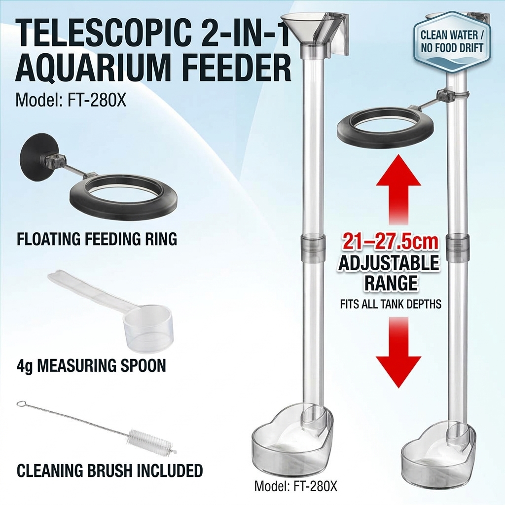 Tubo telescópico de acrílico p - Aquarium Fertilizer reseña y precio